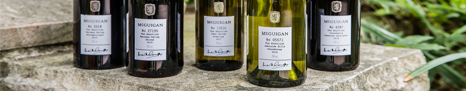 Various McGuigan The Shortlist varietals outdoors